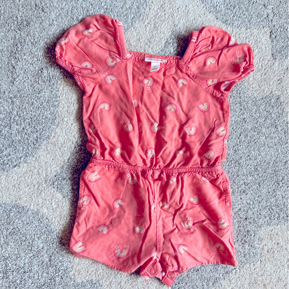 Cat & Jack rainbow print romper